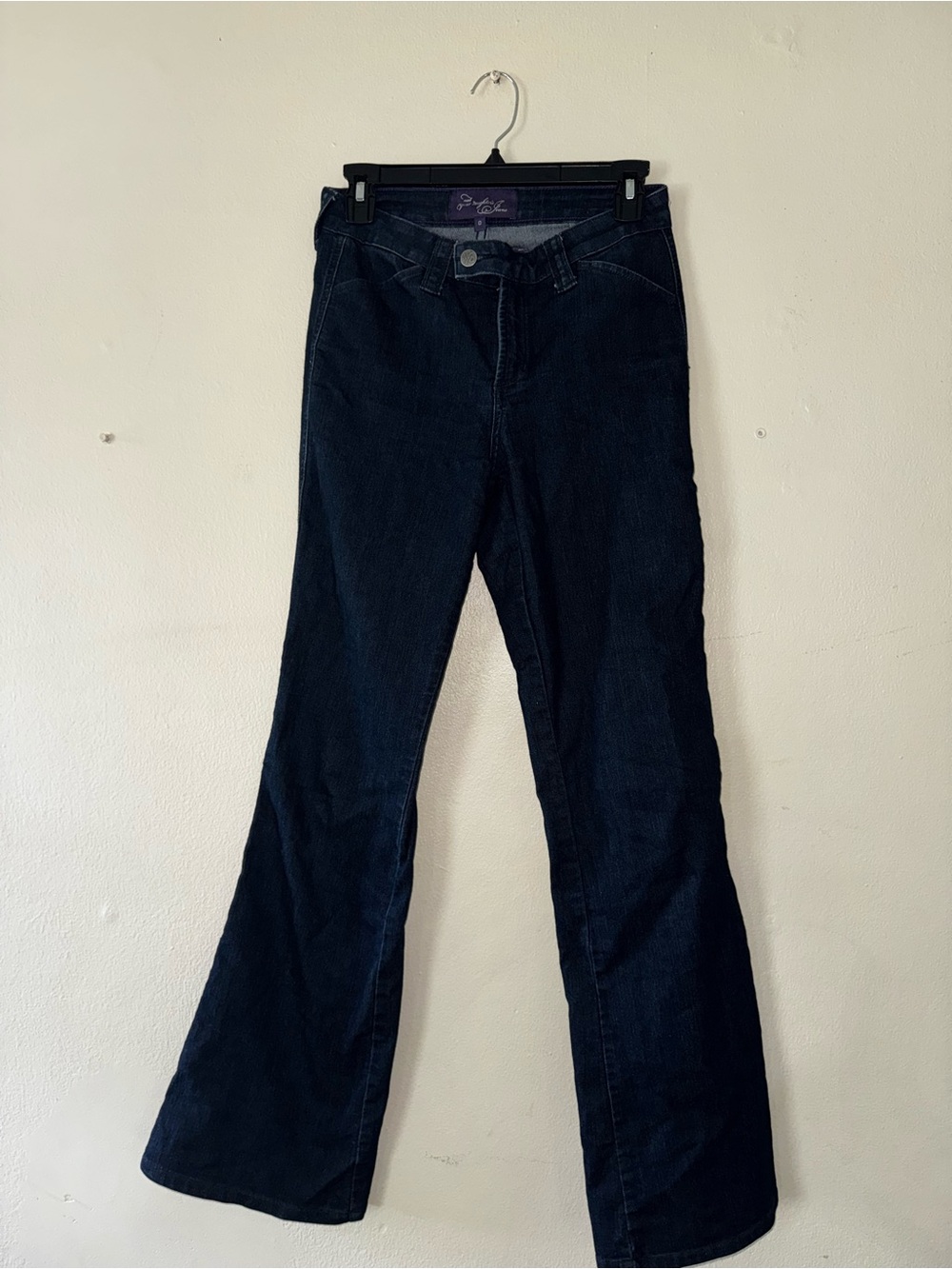 NYDJ Women's Dark Blue Wide Leg Jeans